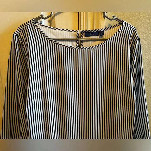 Apt. 9 Women’s Plus Size Shift Dress Black.  White Striped Belted Lined Sz 2XL - Picture 4 of 11